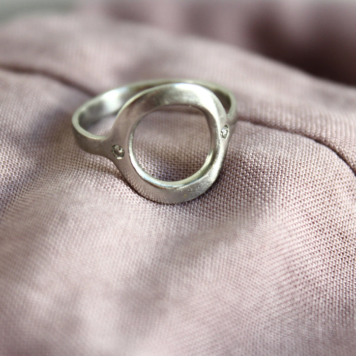 Eternity band with diamonds