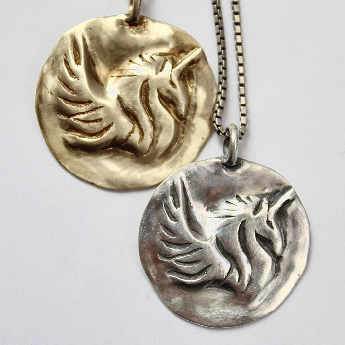 Unicorn Coin Pendant