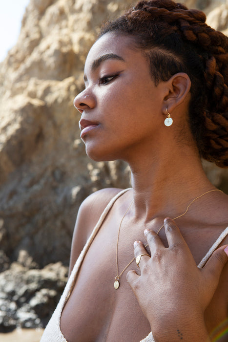 Sun Earrings with Star Diamonds