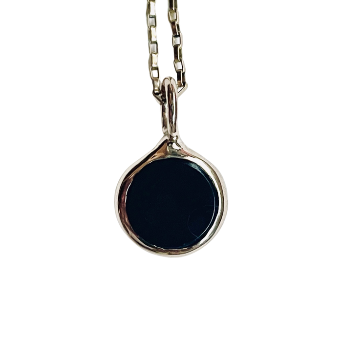 Black Onyx disk Charm