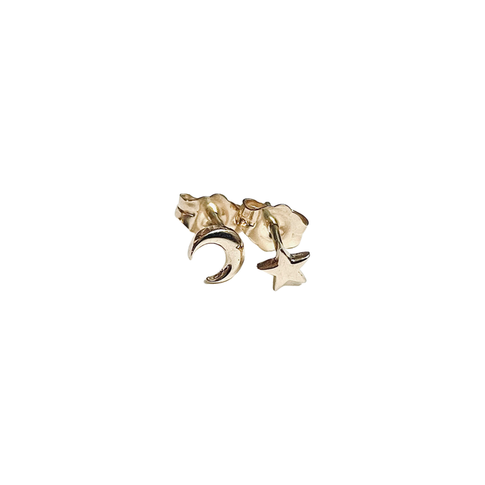 Sun and Star Stud Earrings