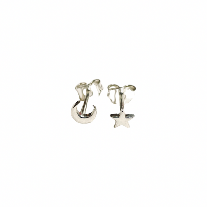 Sun and Star Stud Earrings