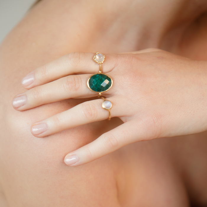 Moonstone Queen Ring