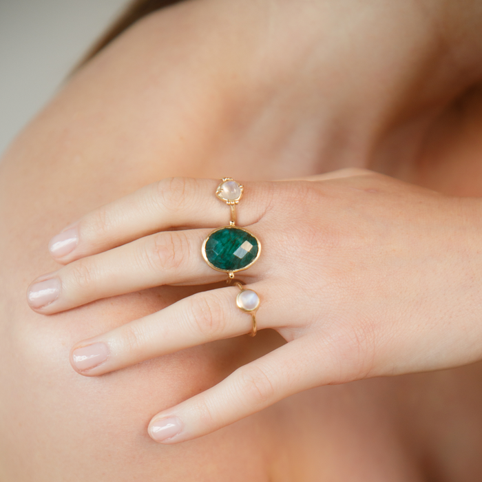 Emerald Ruby with diamonds
