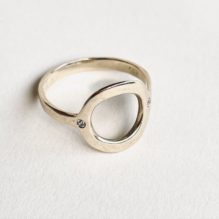 Eternity band with diamonds