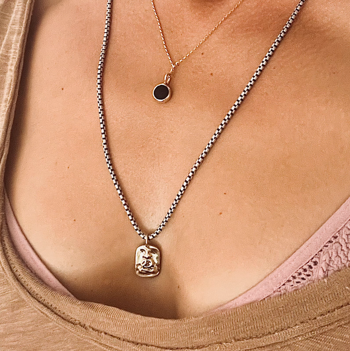 Unisex Double Sided Buddha Necklace