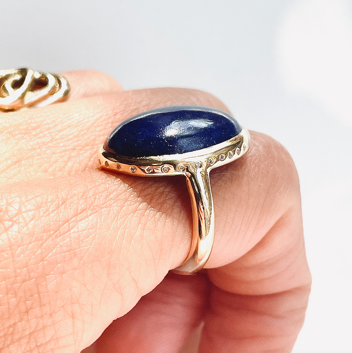 Lapis Lazuli Queen Ring