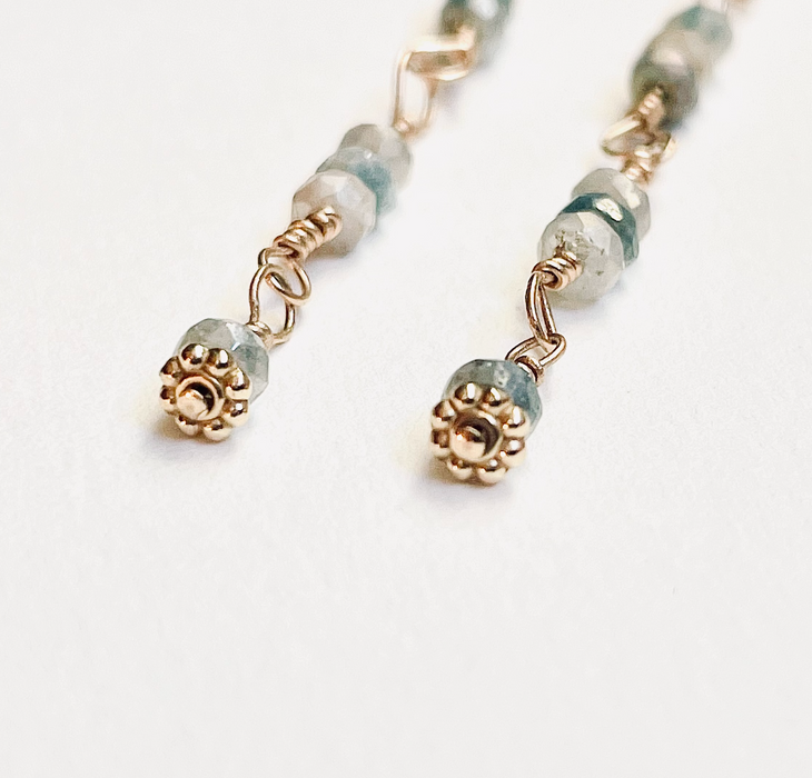 Raw Blue Sapphire Earrings